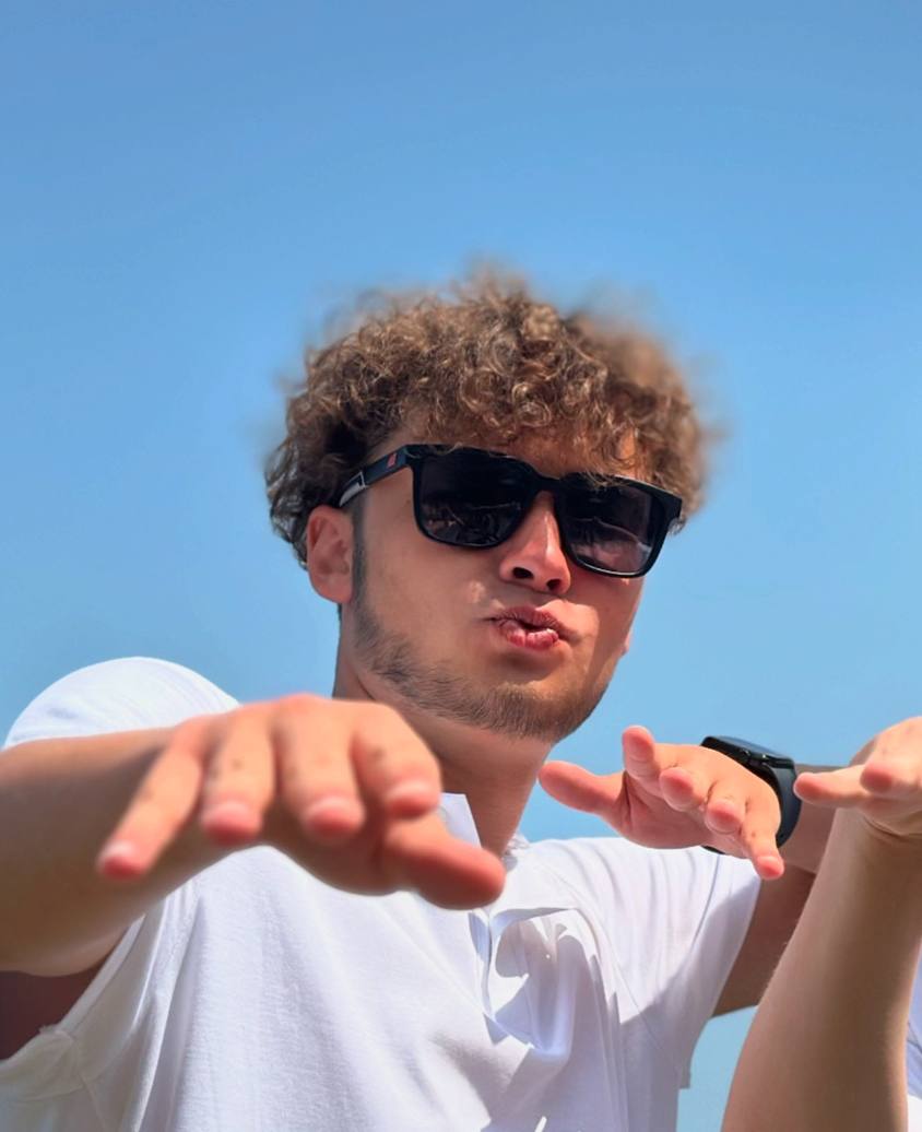 Portrait of portfolio creator – back view